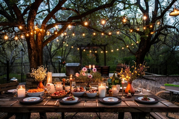 Host an outdoor Good Friday dinner under the stars generative ai