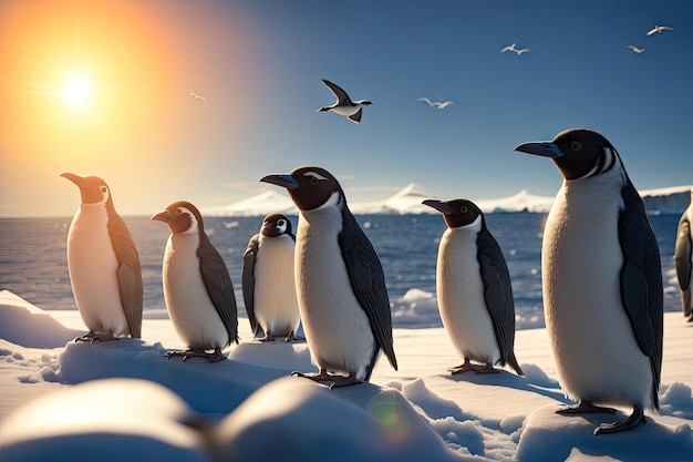 Host visits penguin colony captures ai generative