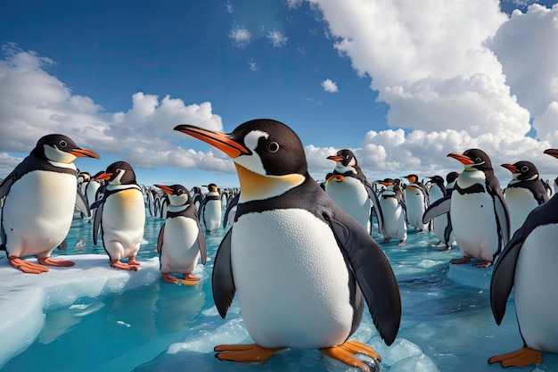 Host visits penguin colony captures ai generative