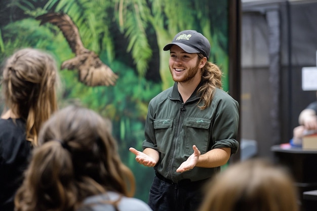 Photo hosting career days featuring zoo professionals as generative ai