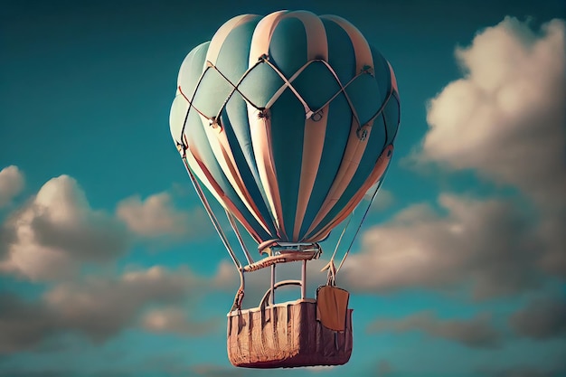 Hot air balloon flying in the sky Generative AI