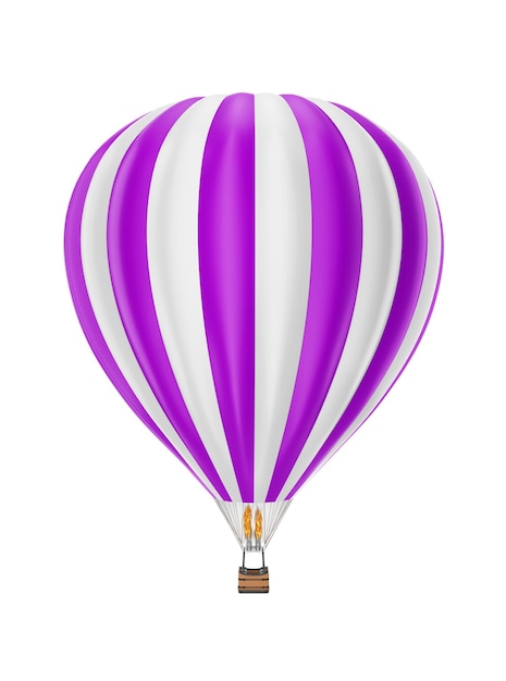 Hot air balloon purple stripe