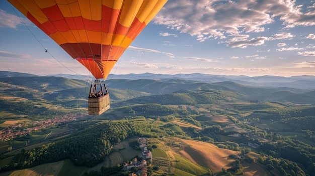 Hot Air Balloon Ride Over Scenic Valley