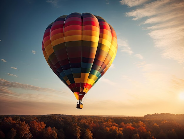 a hot air balloon in the sky