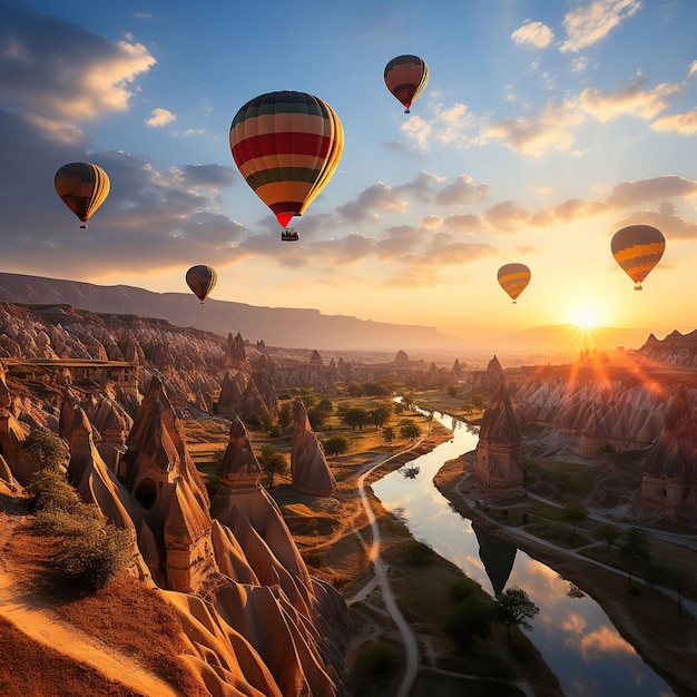 hot air balloon soaring adventure breathtaking view floating