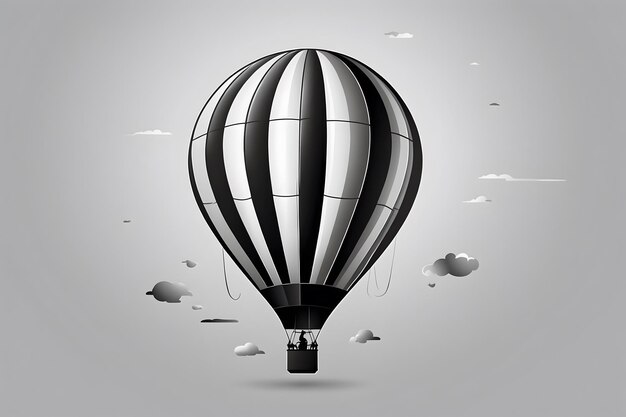 A hot air balloon with an isolated background