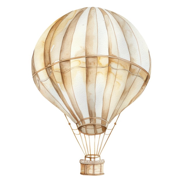 a hot air balloon with a yellow stripe and the words quot the word quot on it