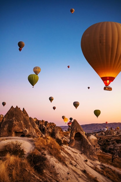 Hot air balloons in Cappadocia Turkey