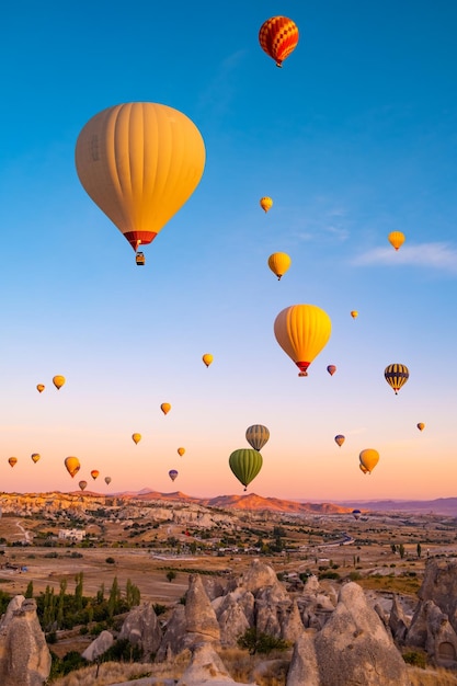 Hot air balloons in Cappadocia Turkey