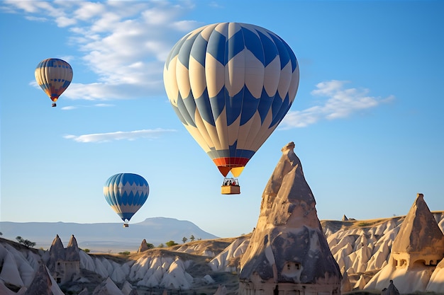 Hot Air Balloons Flying Sky