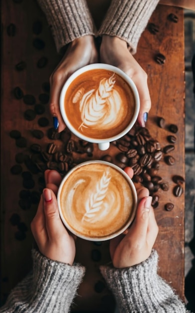 Hot Cappuccino with perfect milk foam in a cup isolated on white background Coffee