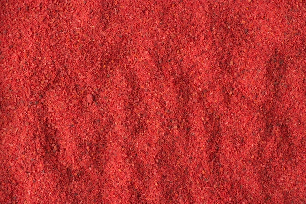 Hot chili pepper powder spice as a background, natural seasoning texture