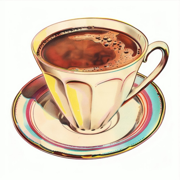 Photo hot chocolate vintage coffee retro