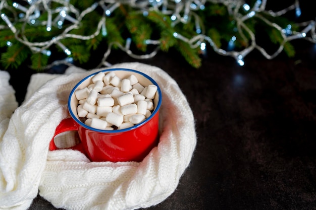 Hot chocolate with marshmallow