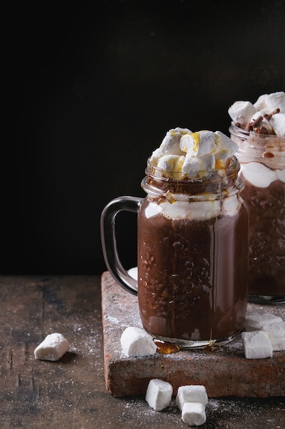 Hot chocolate with marshmallow