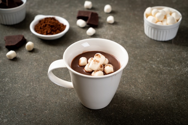 Photo hot chocolate with marshmallows