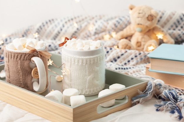 Hot chocolate with marshmallows 