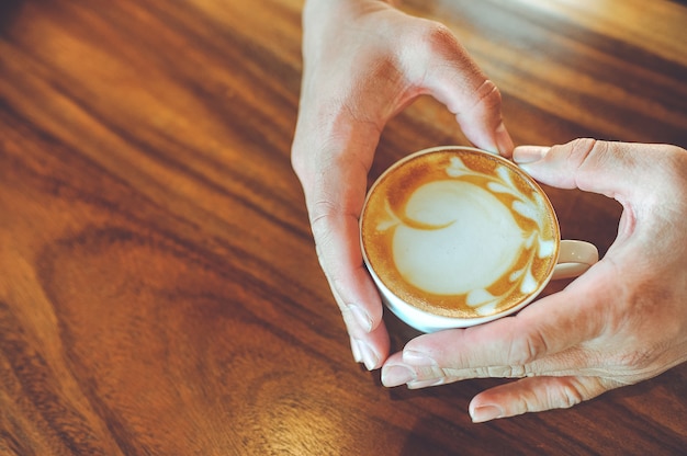 Hot coffee On a comfortable day