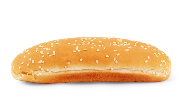 Hot Dog Bun on a White Background