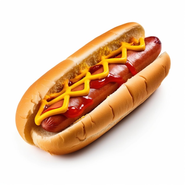 hot dog isolated in white background