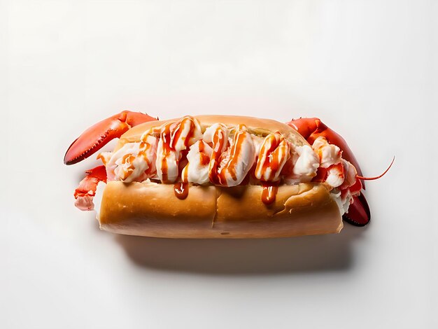 Photo a hot dog with ketchup and mustard on it