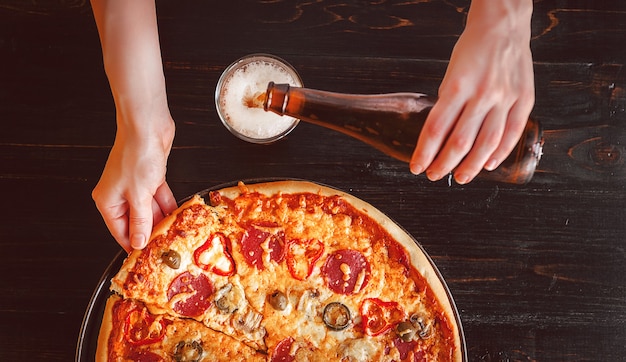 Hot Homemade Pepperoni Pizza Ready to Eat