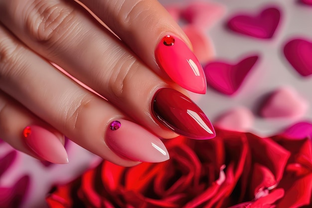 Hot milano gel nails close up stock photo valentines day requisities in the background ar 32 style raw stylize 50 Job ID d8a49611479e4277951f4f2bfe39ad29