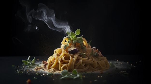 Hot pasta Illustration AI GenerativexA