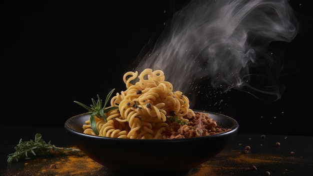 Hot pasta Illustration AI GenerativexA