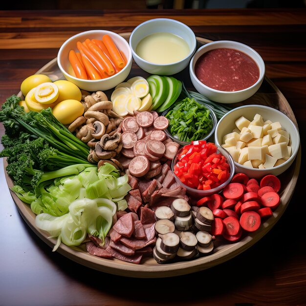 Hot Pot Ingredients Ready to Cook