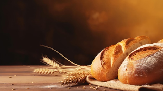 Hot tasty bread Illustration AI GenerativexA