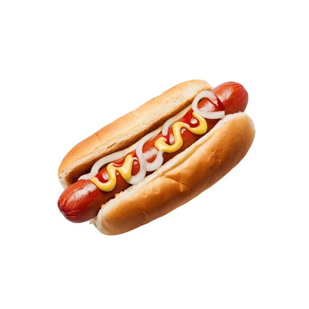 A hotdog sticker isolated on white background