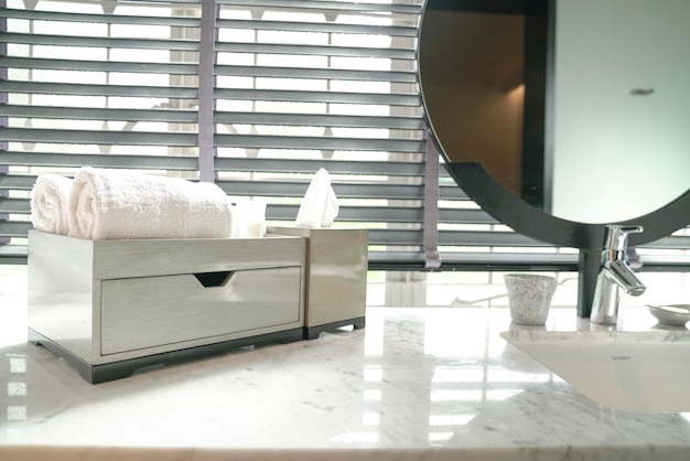 Hotel bathroom interior