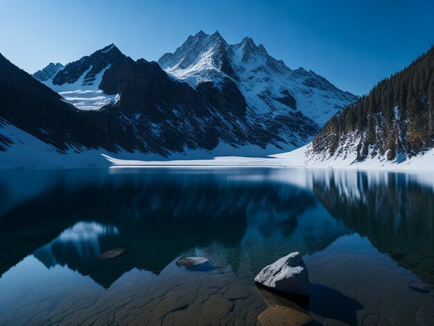 Hotel and mountain