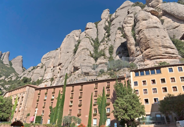 Hotel for tourists in the Montserrat mountain