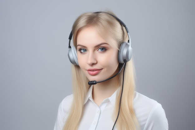 Hotline operator woman Generate Ai