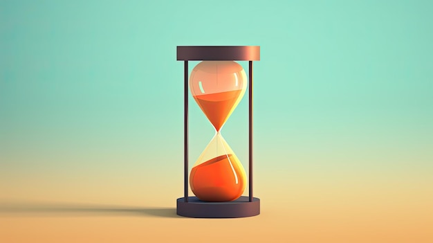 Hourglass counting down the time to expiration ability to count time with dedicated space for copying Generate Ai