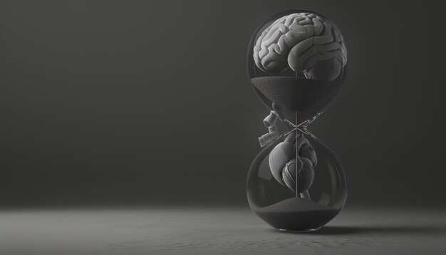 Hourglass on dark background