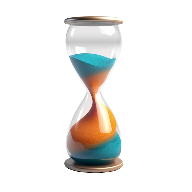 Hourglass isolated on background with Generative AI