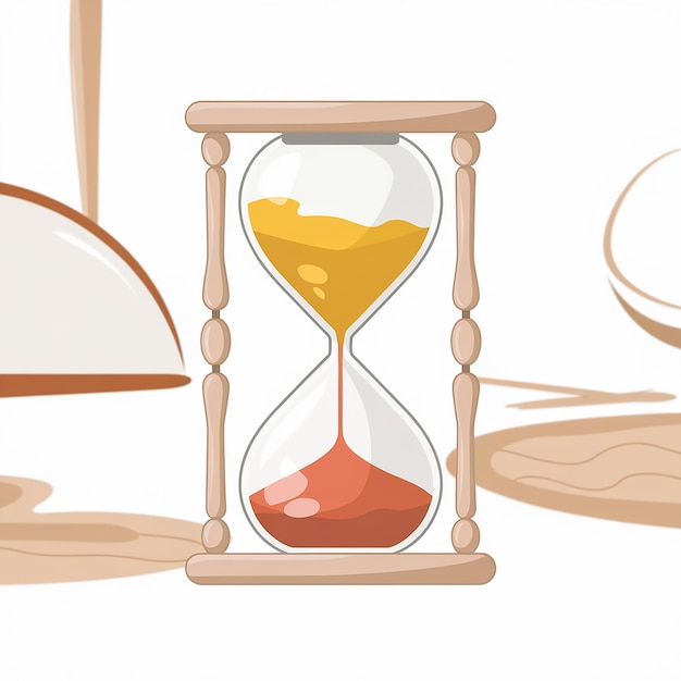 Photo hourglass vector illustration classic timekeeping instrument