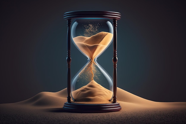 Hourglass with Glowing Sand Background Wallpaper