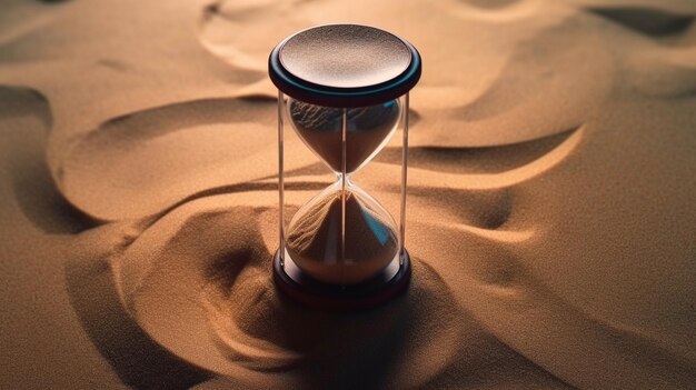 Hourglass with Glowing Sand