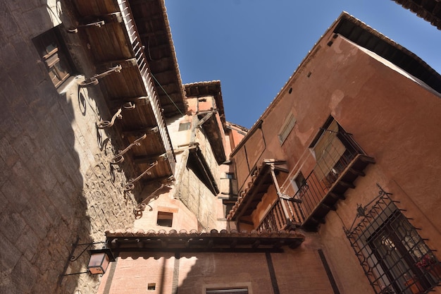 House and balcony of Albarracin Teruel province Aragon Spain