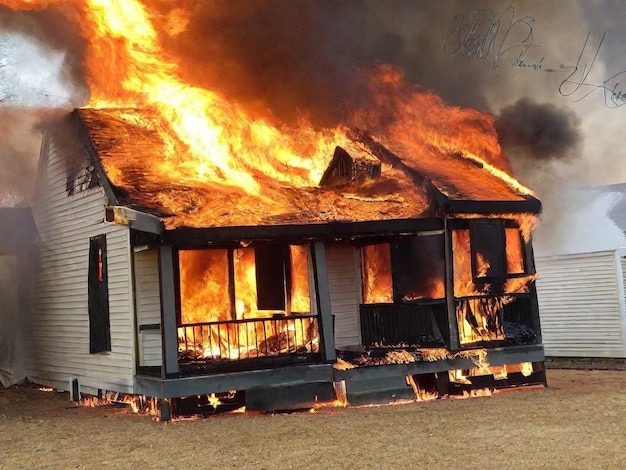 house burning