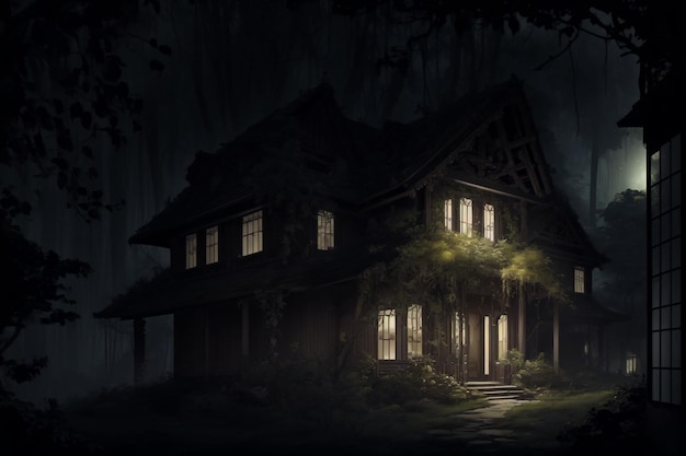 A house in the dark