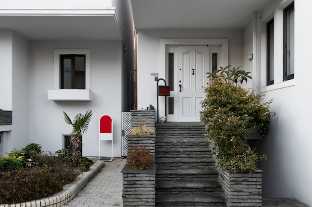 Photo house entrance japan with stairs