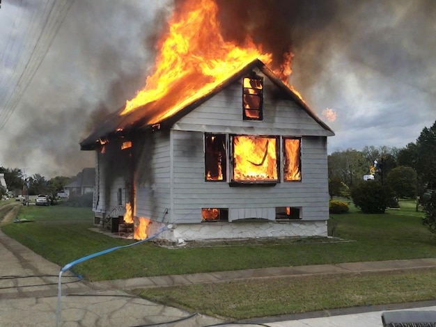 house on fire