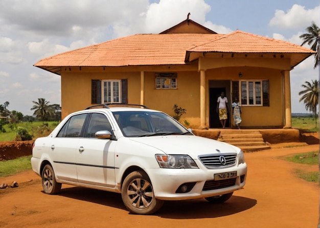 house in front of new Masindi car