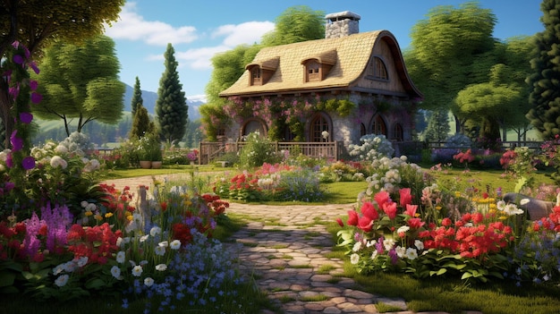 A house in the garden