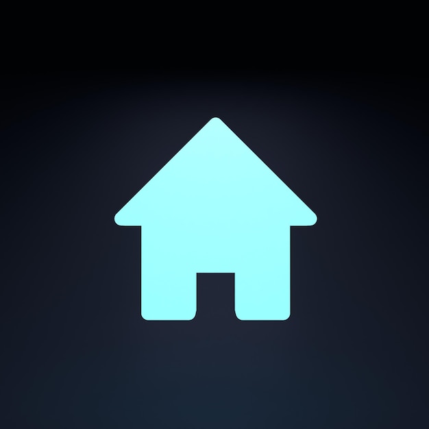 House icon 3d render illustration